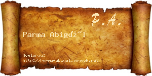 Parma Abigél névjegykártya
